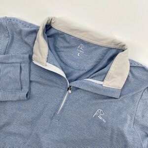 Rhoback Wyoming Pullover Womens Large Blue 1/4 Zip Thumbholes Golf Athleisure